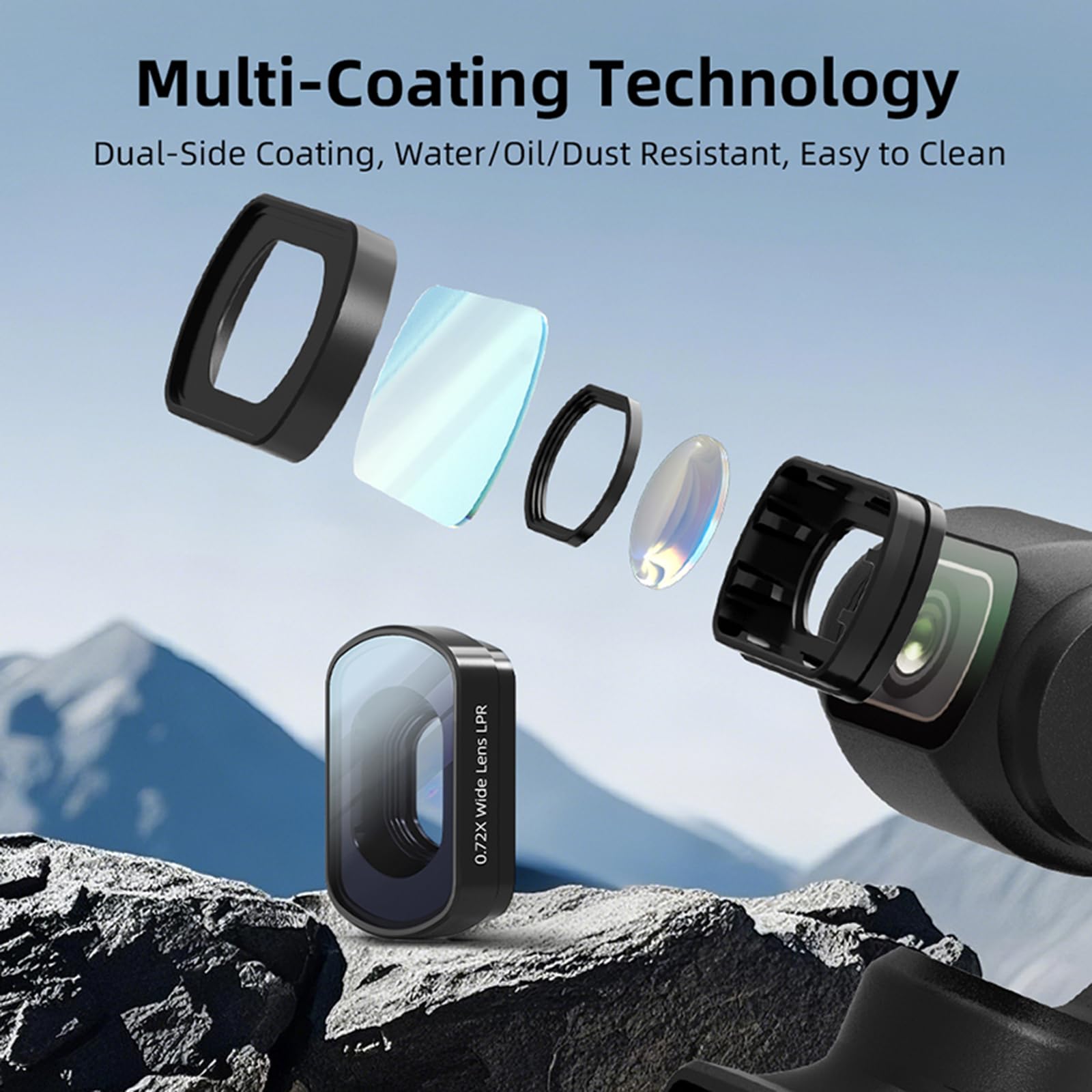 Amazon | OURHZTB 0.72X 広角レンズ DJI Osmo Pocket 4/3対応 112°広角